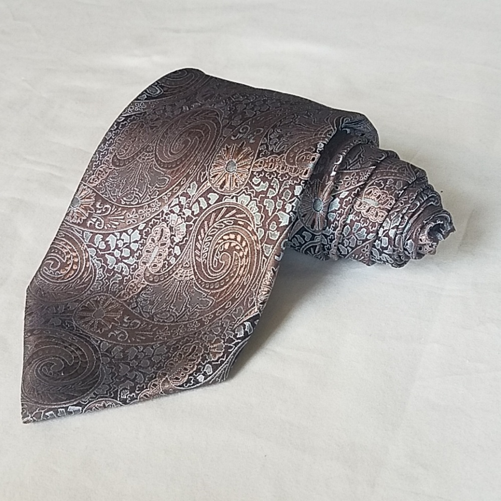 100% Silk Mens Burma Bibas Necktie